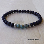 Bracciale uomo pietra lavica e diaspro - Gioielli - Bracciali e ca... | su