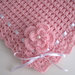 Copertina neonata uncinetto lana rosa fatta a mano idea regalo corredino nascita battesimo cerimonia  