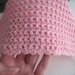 Cuffietta cuffia cappellino neonata lana merino rosa fatto a mano idea regalo corredino nascita cerimonia battesimo uncinetto handmade crochet   