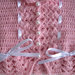 Coordinato golfino maglioncino cappellino neonata uncinetto color rosa raso bianco lana merino fatto a mano idea regalo corredino nascita battesimo cerimonia handmade crochet  