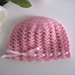 Cappellino neonata uncinetto lana merino color rosa nastro rosa fatto a mano idea regalo corredino nascita handmade crochet  