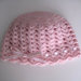 Cappellino neonata uncinetto lana color rosa chiaro fatto a mano idea regalo corredino nascita handmade crochet   