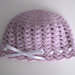 Cappellino neonata neonato unisex uncinetto lana color lilla fatto a mano idea regalo corredino nascita handmade crochet 