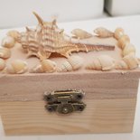 Portagioie In Legno Stile Marino Con Conchiglie E Stella Marina - Scatola Portaoggetti Decorativa Per Scrivania