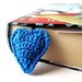 segnalibro cuore azzurro uncinetto - Blue Heart Crochet Bookmark - FREE SHIPPING