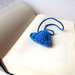 segnalibro cuore azzurro uncinetto - Blue Heart Crochet Bookmark - FREE SHIPPING