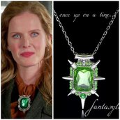 Collana once upon a time strega dell'ovest zelena OUAT strass