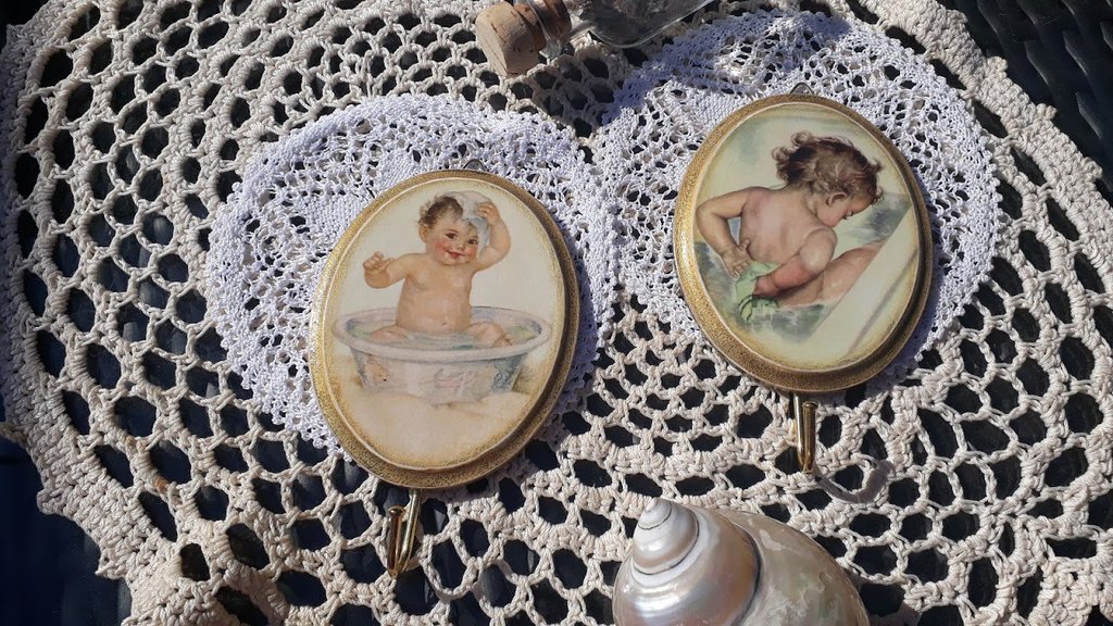 4 pezzi 16 x 6 x 2,5 cm ganci da parete in legno di gomma ganci