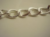 catena anelli ovali argento