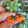 Orecchini zucca in fimo per halloween