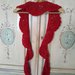 Sciarpa romantica uncinetto donna lunga colore rosso a ventagli lana mohair
