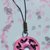 Phone strap in cernit, ciambella pink