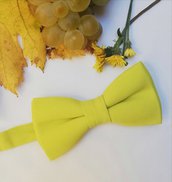 Papillon artigianale giallo senape elegante