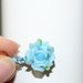 Orecchini Swarovski e rosellina blu