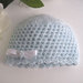 Cappellino azzurro neonato fatto a mano corredino nascita idea regalo nascita battesimo cerimonia lana uncinetto handmade crochet 