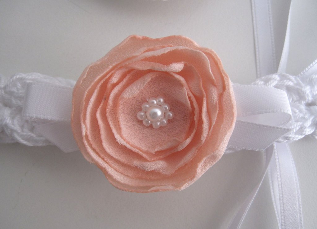 Fascia Floreale Fatta A Mano Per Capelli – Ghirlanda Con Fiori Di Flanella, Regolabile, Perfetta Per Sposa E Damigella - 3