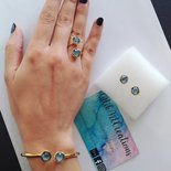 Set bracciale rigido e orecchini Annabelle con cristalli Swarovski