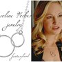 Collana Caroline Forbes the vampire diaries cerchio infinito amore love argento