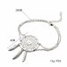 Bracciale acchiappasogni dreamcatcher portafortuna argento piume sogno regalo