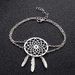 Bracciale acchiappasogni dreamcatcher portafortuna argento piume sogno regalo