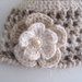 Cappellino neonato neonata unisex melange panna/beige fatto a mano idea regalo corredino nascita cerimonia battesimo lana handmade crochet uncinetto