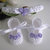 Set coordinato neonata bianco/lilla scarpine fascetta per capelli fatto a mano battesimo cerimonia nascita cotone raso idea regalo uncinetto handmade