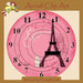 "Orologio Parigi Glamour" - Clip Art da stampare quante volte vuoi per Decoupage e altro - Immagini