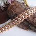 Bracciale "Crystal Rose Gold" in tessitura di perline con perle Swarovski fatto a mano idea regalo handmade