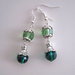 Orecchini cristallo color verde peridot fatti a mano idea regalo handmade