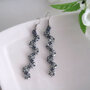 Orecchini "Grappolo" in tessitura di perline e cristalli Swarovski fatti a mano idea regalo handmade