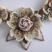 Collier girocollo "Flora" in tessitura di perline con ambra naturale gioielli fatto a mano idea regalo handmade