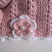 Set coordinato cotone rosa cappellino + scarpine stivaletti fatto a mano idea regalo nascita battesimo cerimonia uncinetto