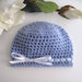 Set coordinato azzurro cappellino + scarpine neonato fatto a mano lana idea regalo corredino nascita cerimonia battesimo uncinetto