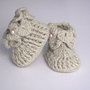 Scarpine stivaletti color pistacchio neonato neonata fatte a mano lana uncinetto