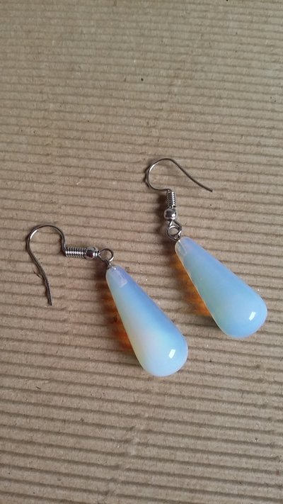 Orecchini Pendenti A Goccia Con Pietra Di Luna Celtica - Argento 925 Ipoallergenico, Gioielli Per Donna