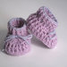 Set completino coordinato neonato cappellino+scarpine fatto a mano lana uncinetto