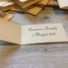 Bigliettini matrimonio confetti bomboniera sposini cartoncino avorio scritta bordeaux