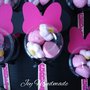 Marshmallow spiedino Minnie nome caramella caramelle decorazione festa compleanno topolina