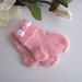 Calzini rosa neonata fatti a mano idea regalo corredino nascita lana ferri