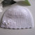 Cappellino bianco neonata battesimo cerimonia nascita fatto a mano idea regalo all'uncinetto