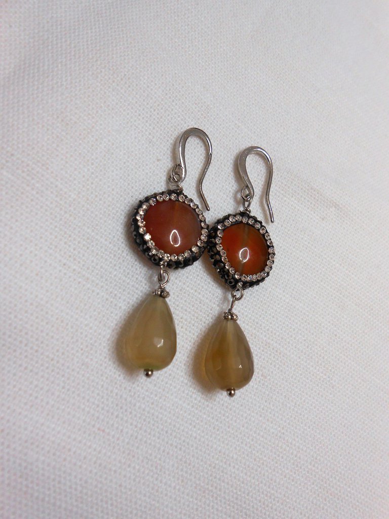 Orecchini pendenti a goccia, in argento Sterling 925, con