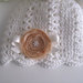 Coordinato scarpine+cappellino bianco/panna-fiore beige neonata uncinetto