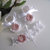 Set scarpine+fascetta bianco/fiore rosa antico neonata uncinetto