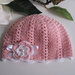 Cappellino rosa neonata all'uncinetto