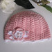 Cappellino rosa neonata all'uncinetto