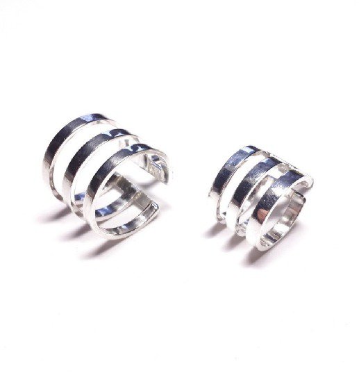 Anello Regolabile In Argento Sterling Fatto A Mano, Fascia Larga - Foto 12