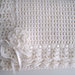 Copertina neonata uncinetto lana merinos color panna fatta a mano idea regalo corredino nascita battesimo cerimonia 