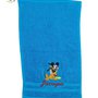 Asciugamano in spugna di cotone azzurra Topolino e Pluto - personalizzato con ricamo del nome - Misure: 50 x 30 cm