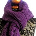 Viola - grande sciarpa uncinetto + crochet senza cuciture - 