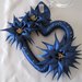 Ghirlanda Cuore Fuori Porta Addobbi di Natale con fiori blu